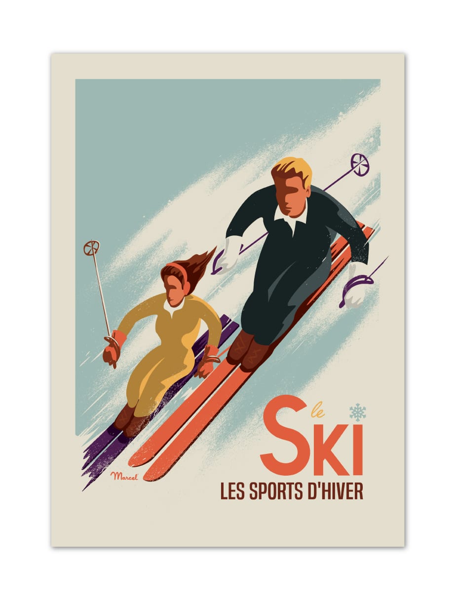 MB57179 Classic Winter Alpes-Les Skieurs