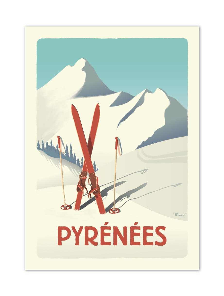 MB57187 Pyrénées-Les Skis Rouges
