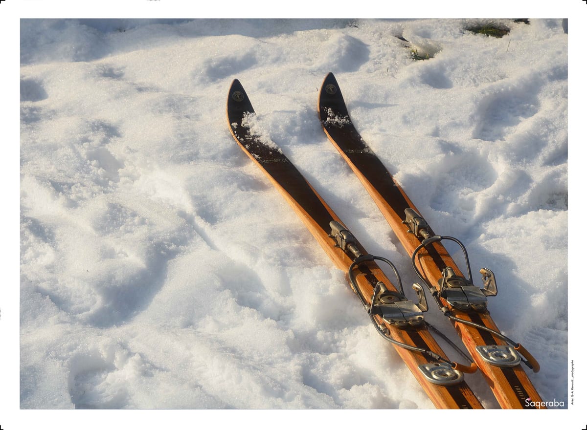 Vieux skis Set-6